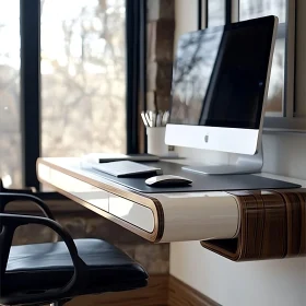 Minimalist Workspace with Natural Light
