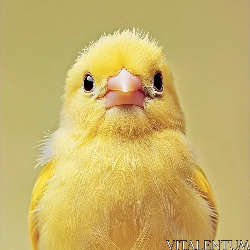 Close-Up of a Canary AI Image