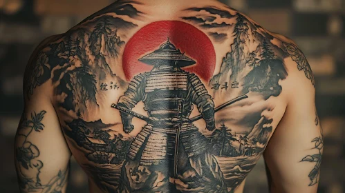 Back Piece: Samurai and Rising Sun