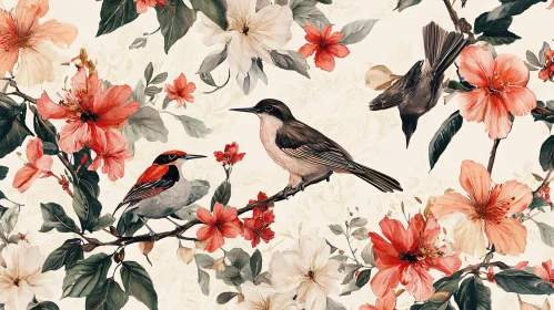 Floral Birds Artwork