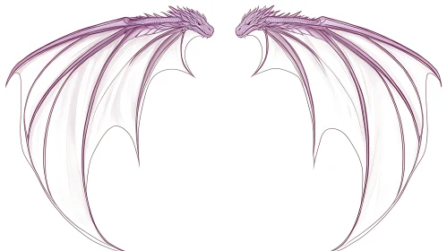 Whimsical Dragon Wings Digital Artwork