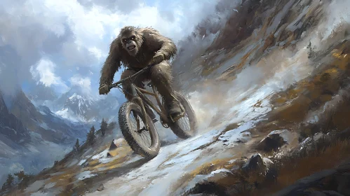 Sasquatch on Two Wheels: A Snowy Descent