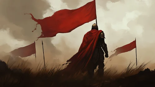 Armored Warrior on Battlefield