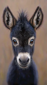 Young Donkey Close-Up