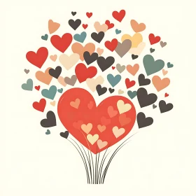 Abstract Heart Bouquet for Valentine's Day