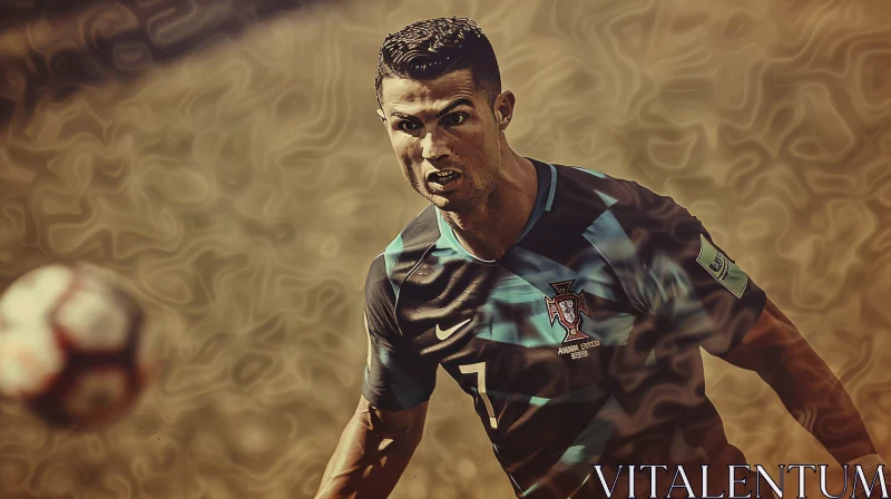 Cristiano Ronaldo Intense Moment AI Image