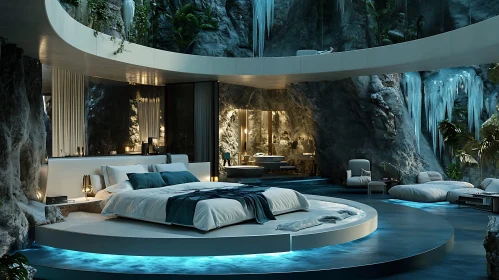 Modern Cave Bedroom Interior