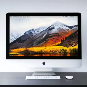 Modern Desktop with Beautiful Nature Wallpaper