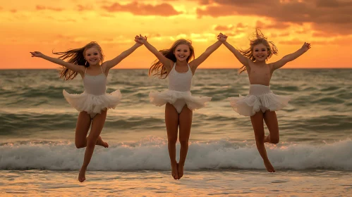 Beach Ballet at Sunset