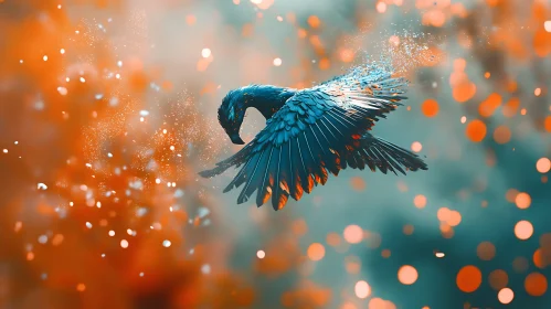 Abstract Bird Flight with Bokeh