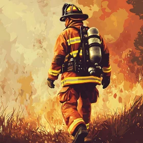 Firefighter in Action