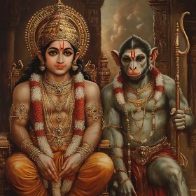 Regal Deities: A Portrait in Warm Hues