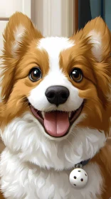 Adorable Puppy Art - Fluffy Dog Drawing