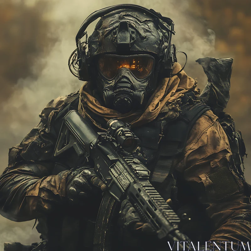 Tactical Soldier Portrait AI Image