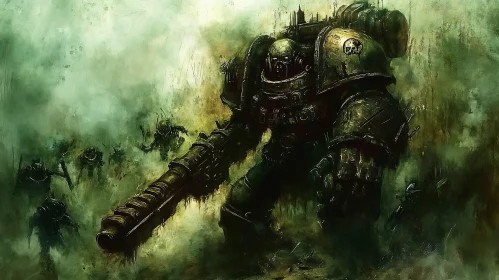 Green Haze Warrior with Cannon