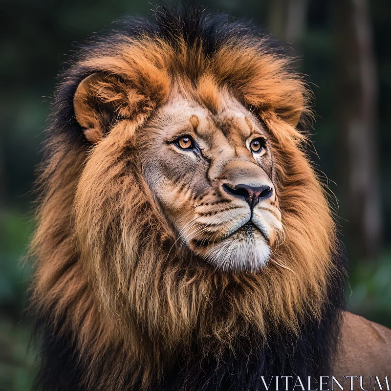 AI ART Lion with Golden Mane