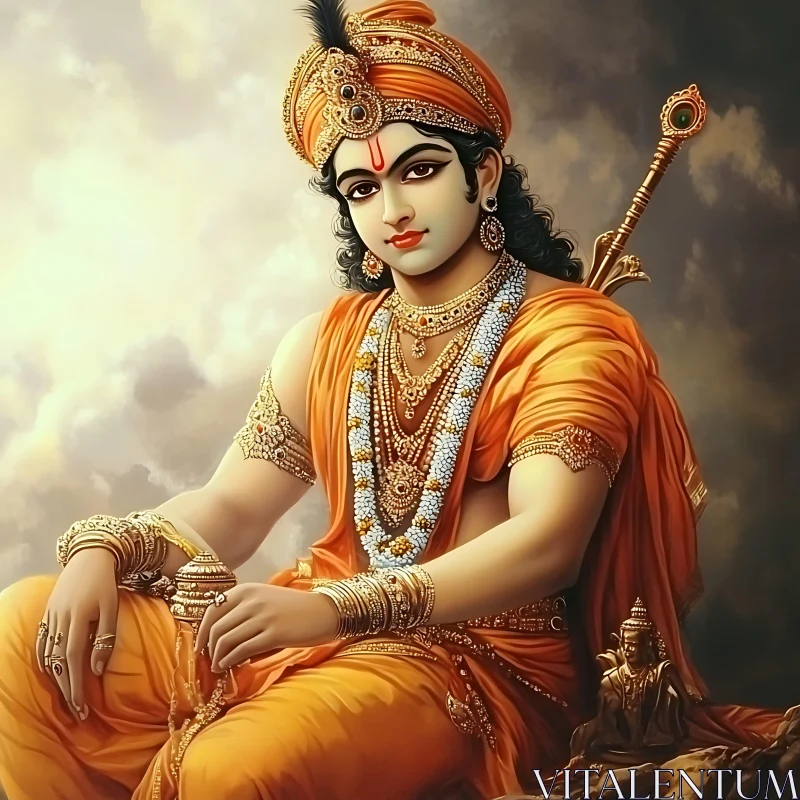 Indian God Portrait Art AI Image