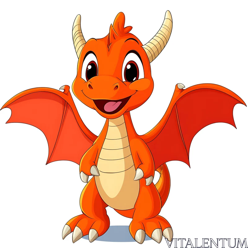 AI ART Cute Cartoon Dragon Character Design