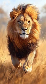 Powerful Lion Portrait