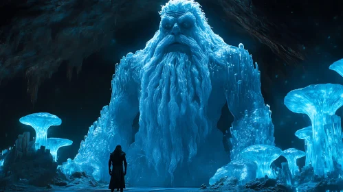 Ice Giant's Grotto: A Fantasy Scene