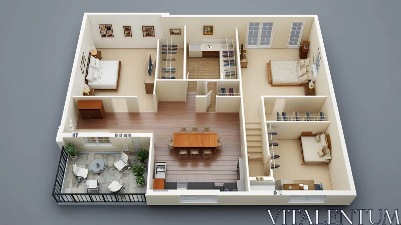 Architectural Floor Plan Visualization AI Image