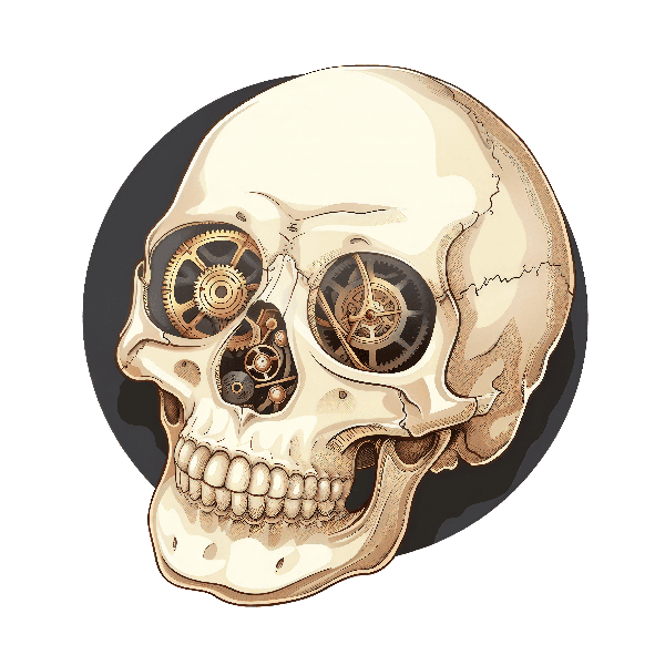 Clockwork Skull Art Design