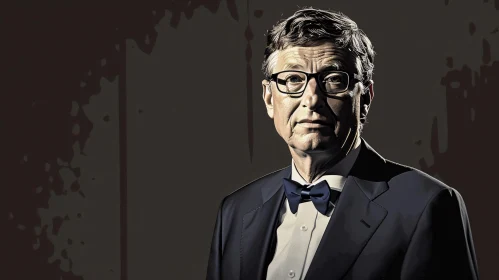 Sophisticated Bill Gates Portrait