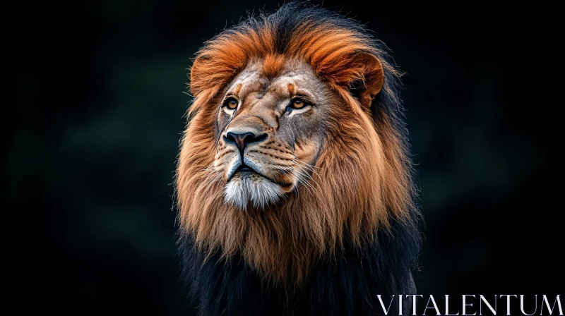 AI ART Regal Lion with Intense Gaze