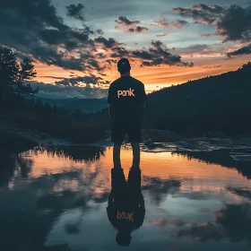 Still Water Sunset Silhouette