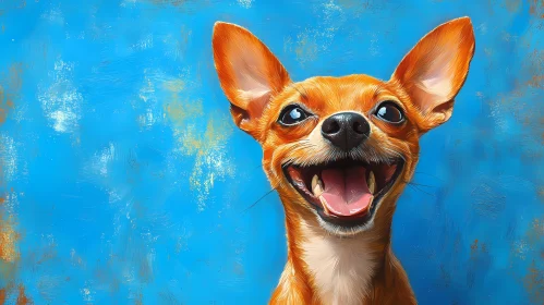 Smiling Chihuahua Art Piece