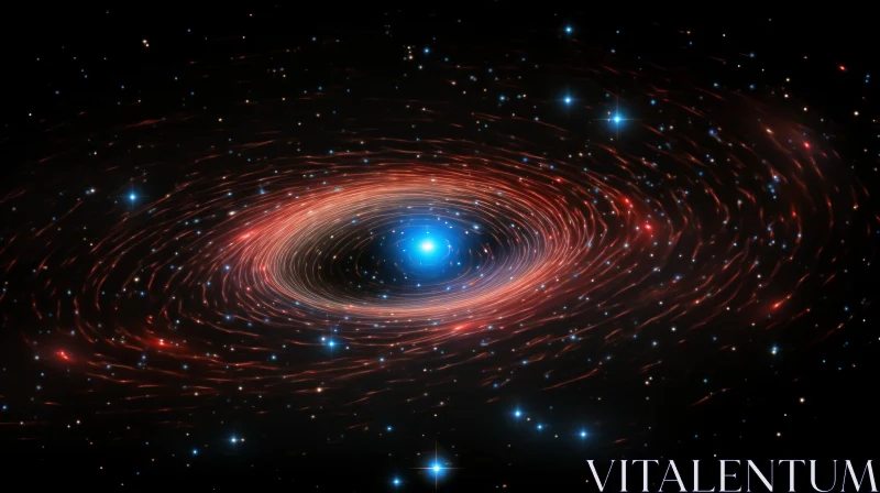 Black Hole with Bright Stars: A Captivating Universe Artwork AI Image