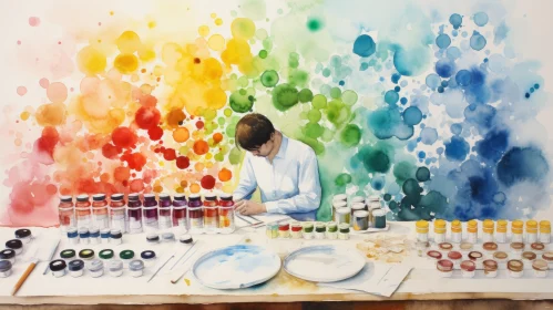 Captivating Artistry: A Man Transforms Colors into Dreams
