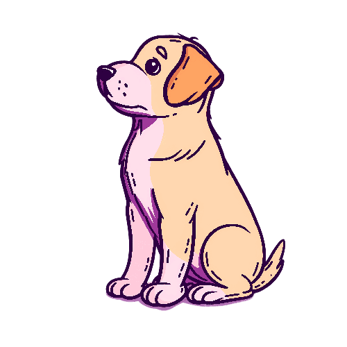 Cartoon Labrador Retriever for T-Shirt Printing | POD Design POD Design