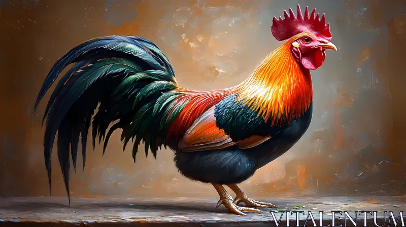 AI ART Vivid Rooster Art