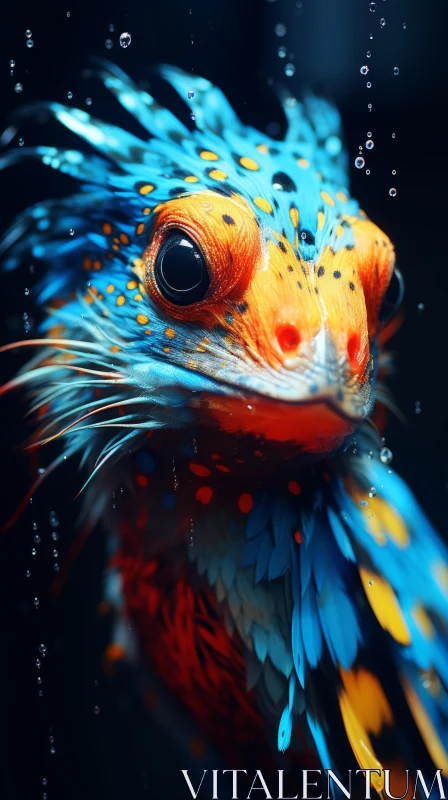 Colorful Feathered Crocodile - A Unique Artistic Rendering AI Image