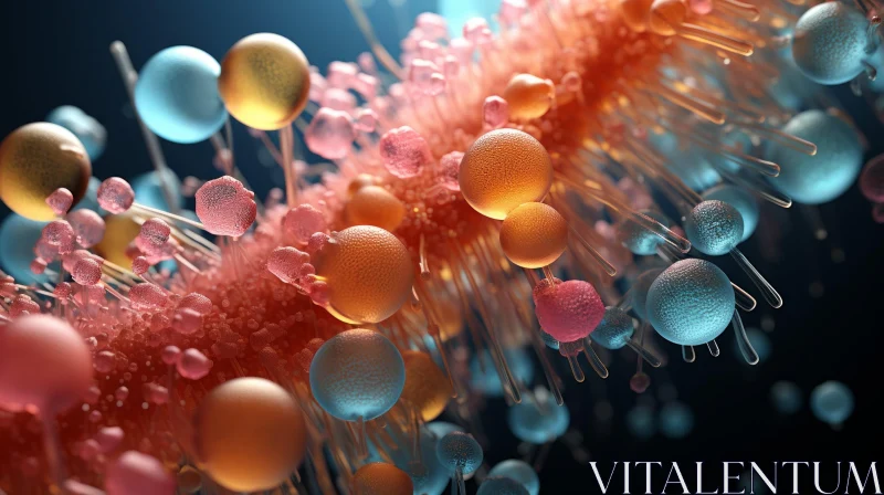 Intricate and Hyper-Detailed Cell Nucleus Graphics | 3D Animated Wallpaper AI Image