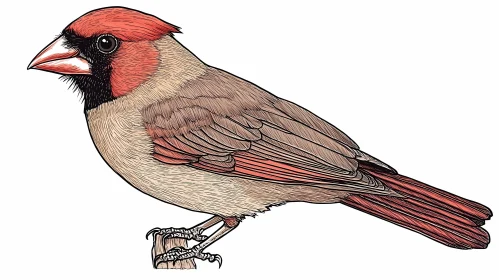 Detailed Cardinal Portrait