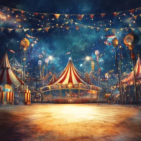 Whimsical Circus Under Starlight