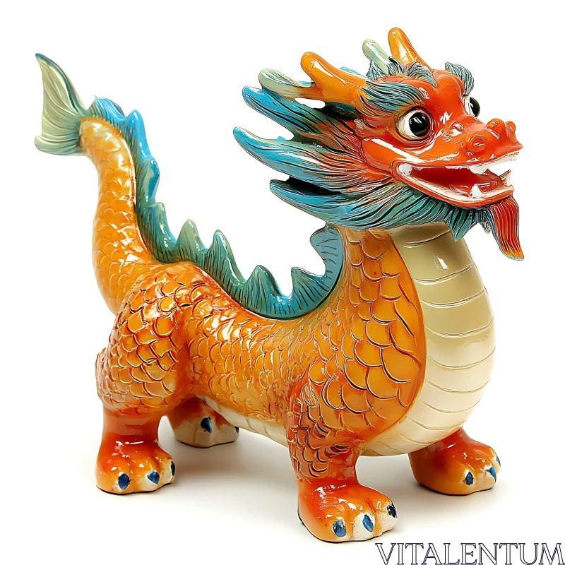 Whimsical Dragon Figurine AI Image