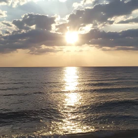 Peaceful Ocean Sunset Reflection