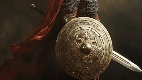 Medieval Warrior Ready for Battle