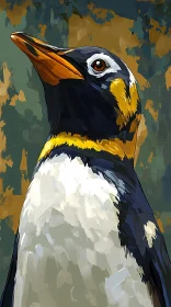 Colorful Penguin Portrait Art