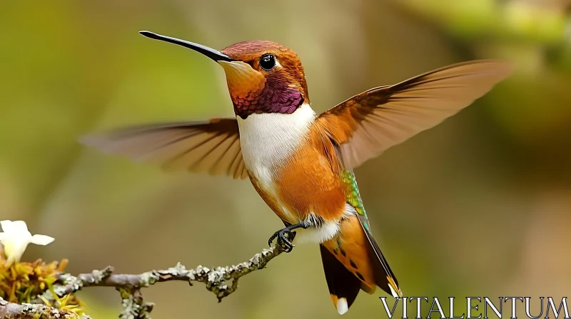 Rufous Hummingbird Portrait AI Image