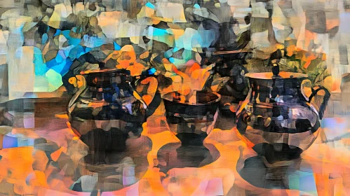 Ceramic Vessels Still Life Painting