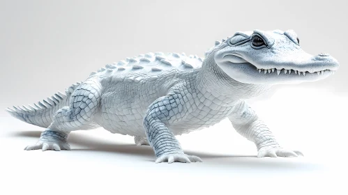 White Scaled Reptile Portrait