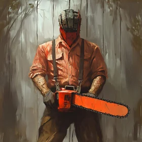 Masked Man with Chainsaw