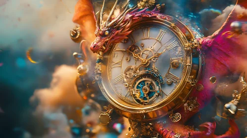 Mythical Clockwork Dragon Timepiece