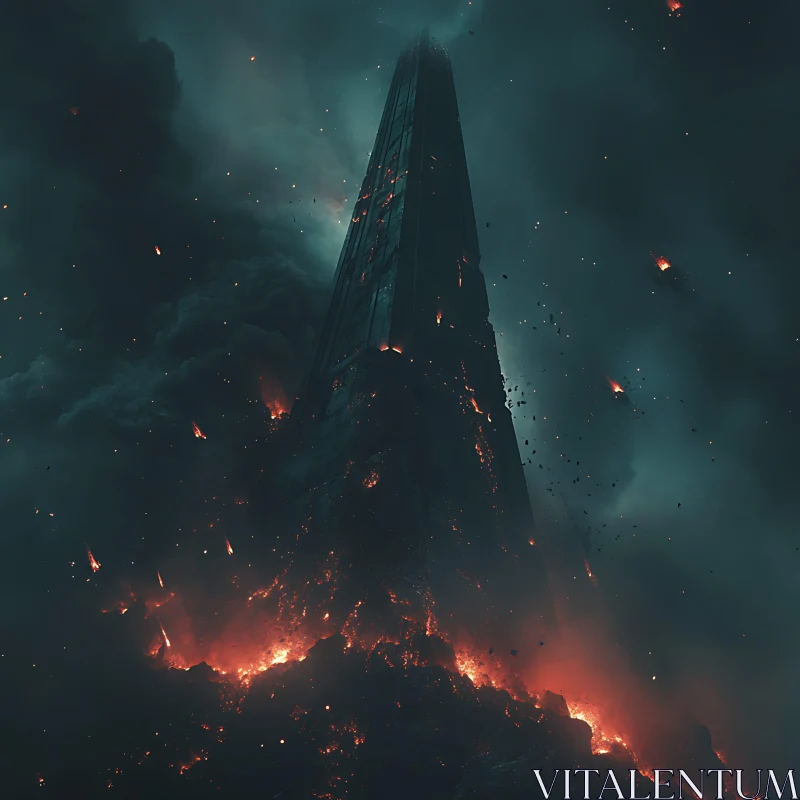 Tower of Fire and Destruction AI Image