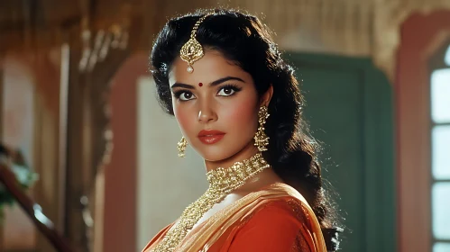 Portrait of a Woman with Traditional Jewelry