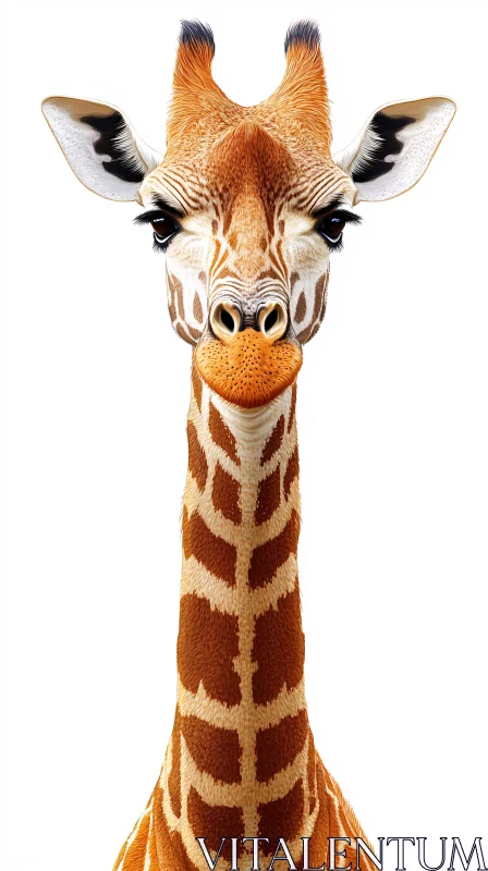 Giraffe Animal Portrait AI Image